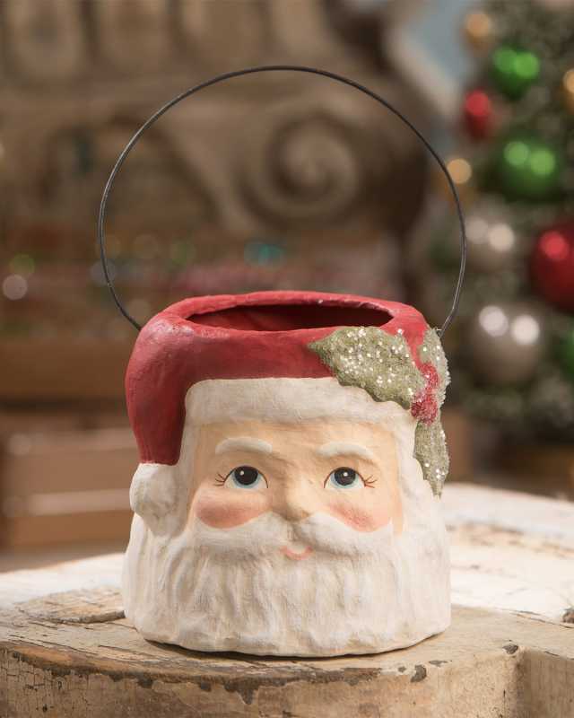Holly Jolly Santa Bucket, Small